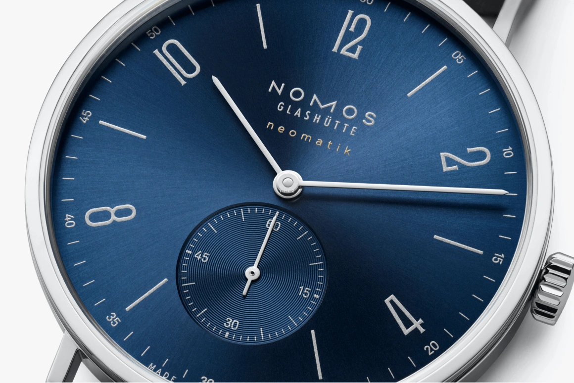Nomos Glashütte,Tangente 38.50mm,38.50mm,Stainless Steel,Blue,Automatic,42hours,In-house Caliber,145