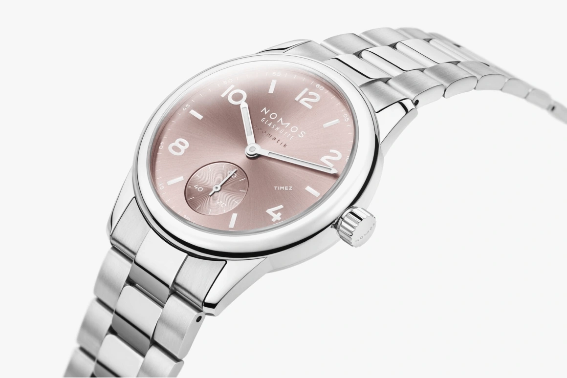 Nomos Glashütte,Club 34mm,34mm,Stainless Steel,Rose,Pink,Automatic,42hours,In-house Caliber,756,756.SB