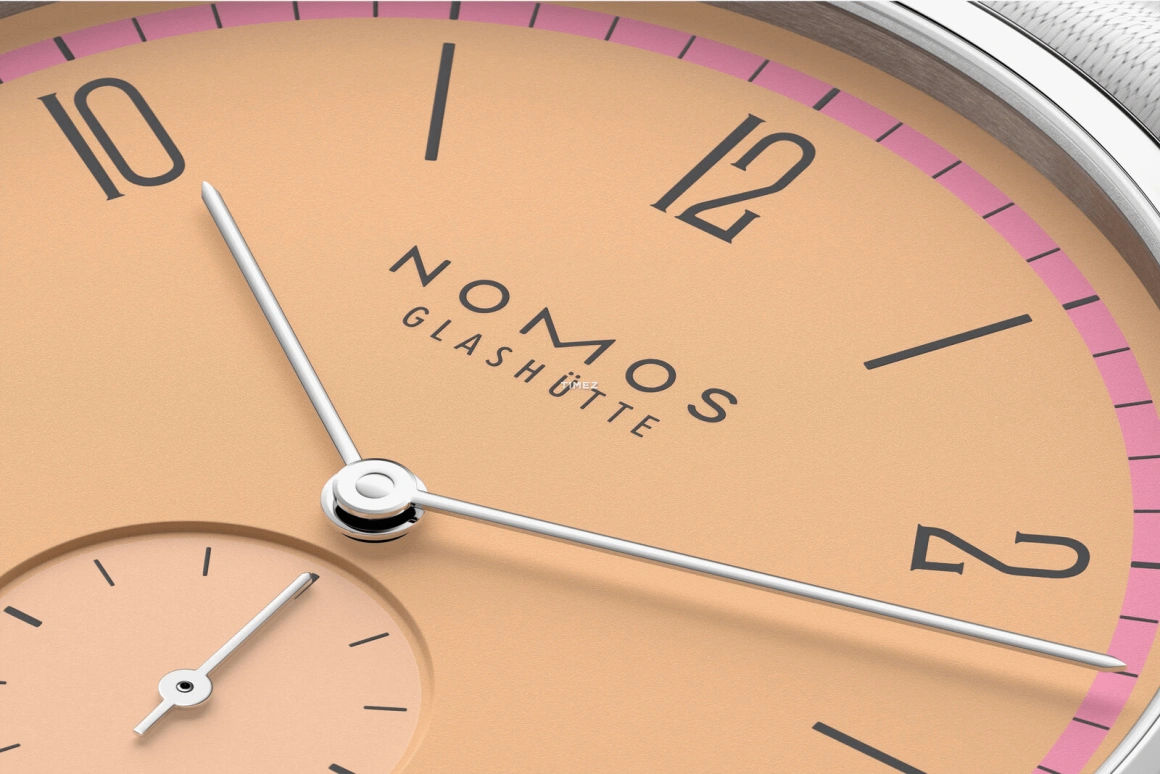 Nomos Glashütte,Tangente 37.50mm,37.50mm,Stainless Steel,Salmon,Handwound,Big Date,42hours,179,179.S21
