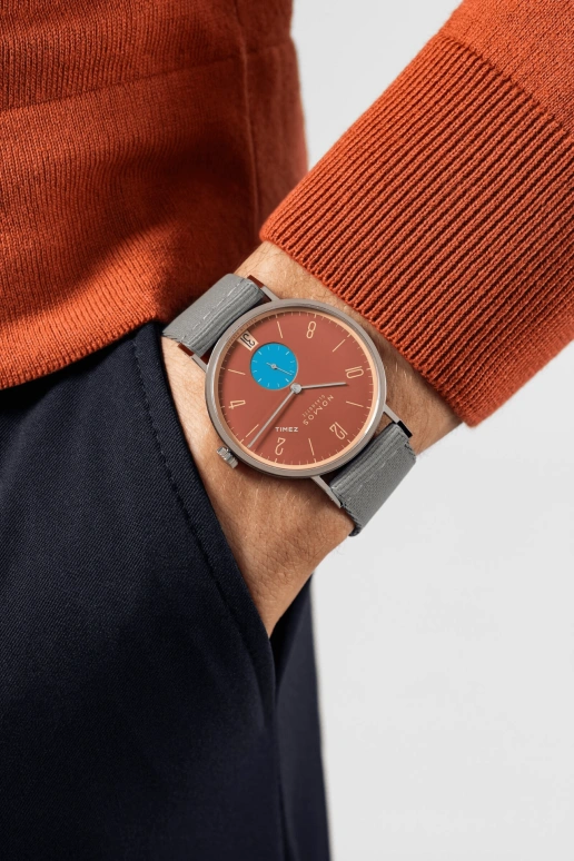 Nomos Glashütte,Tangente 37.50mm,37.50mm,Stainless Steel,Red,Orange,Handwound,Big Date,42hours,179,179.S27