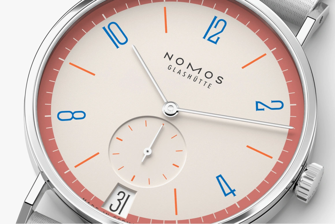 Nomos Glashütte,Tangente 37.50mm,37.50mm,Stainless Steel,Cream,Handwound,Big Date,42hours,179,179.S2
