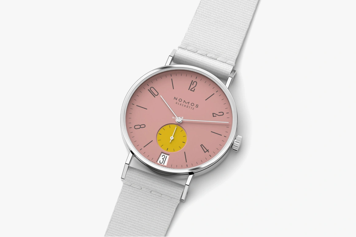 Nomos Glashütte,Tangente 37.50mm,37.50mm,Stainless Steel,Pink,Handwound,Day,42hours,179,179.S7