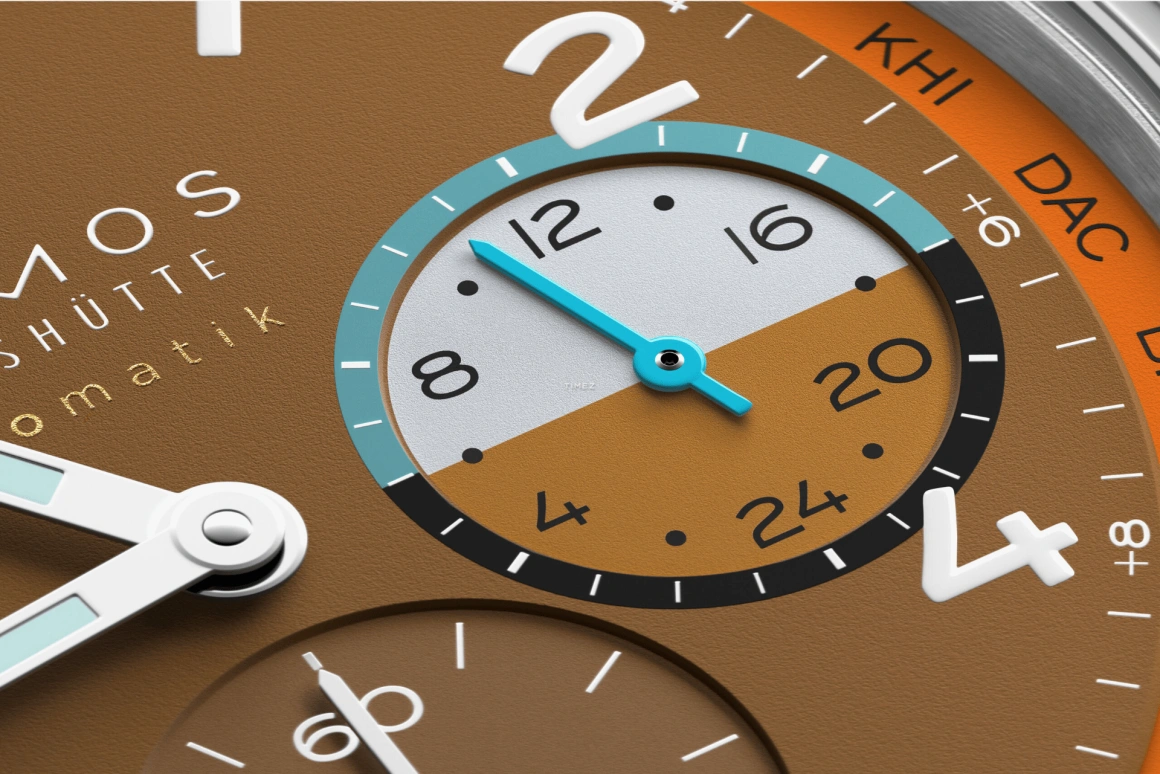 Nomos Glashütte,Club 40mm,40mm,Stainless Steel,Brown,Automatic,World Time,Day / Night Indication,790,790.S3