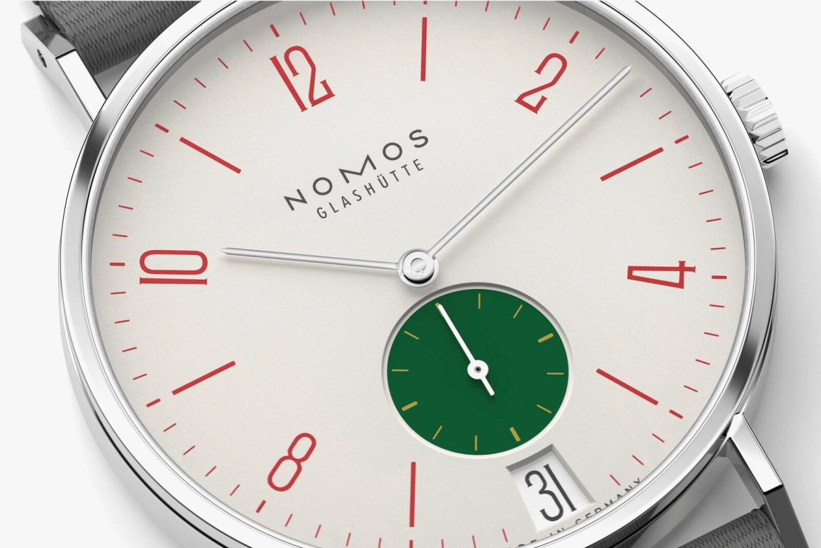 Nomos Glashütte,Tangente 37.50mm,37.50mm,Stainless Steel,Cream white,Handwound,Big Date,42hours,179,179.S4