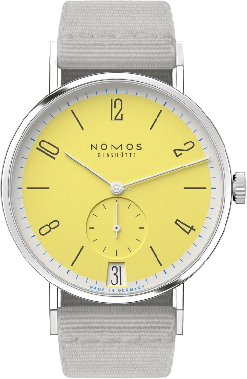 Nomos Glashütte,Tangente 37.50mm,37.50mm,Stainless Steel,Yellow,Handwound,Big Date,42hours,179,179.S6