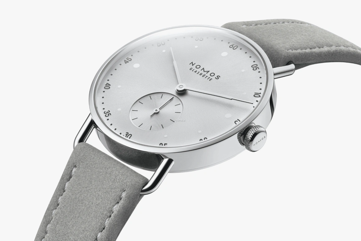 Nomos Glashütte,Metro 33mm,33mm,Stainless Steel,Grey,Handwound,43hours,In-house Caliber,1122,1122.SB
