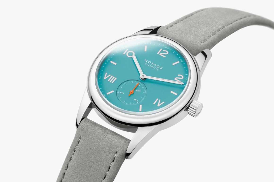 Nomos Glashütte,Club 36mm,36mm,Stainless Steel,Blue,Handwound,43hours,In-house Caliber,717,717.GB