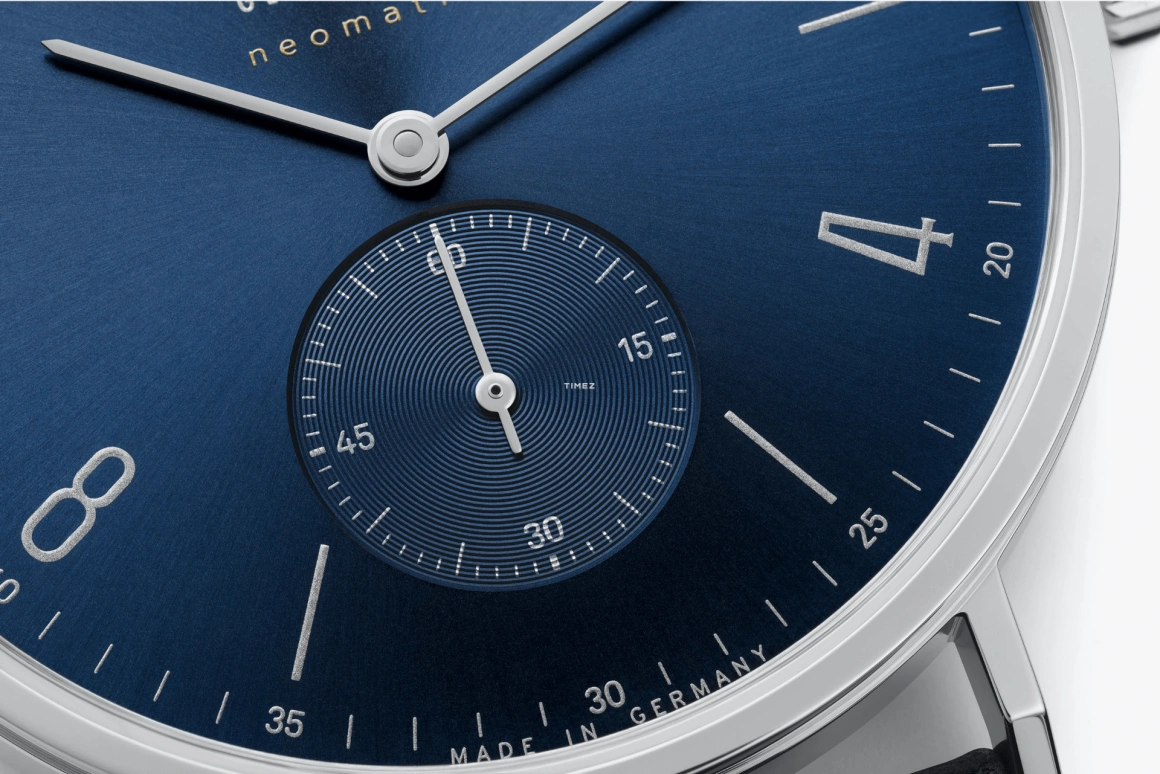 Nomos Glashütte,Tangente 38.50mm,38.50mm,Stainless Steel,Blue,Automatic,Day,42hours,146