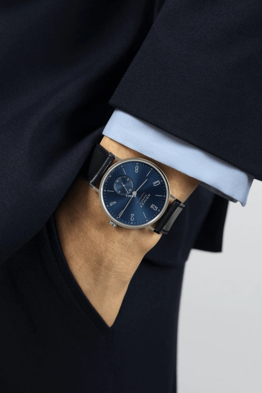 Nomos Glashütte,Tangente 38.50mm,38.50mm,Stainless Steel,Blue,Automatic,Day,42hours,146