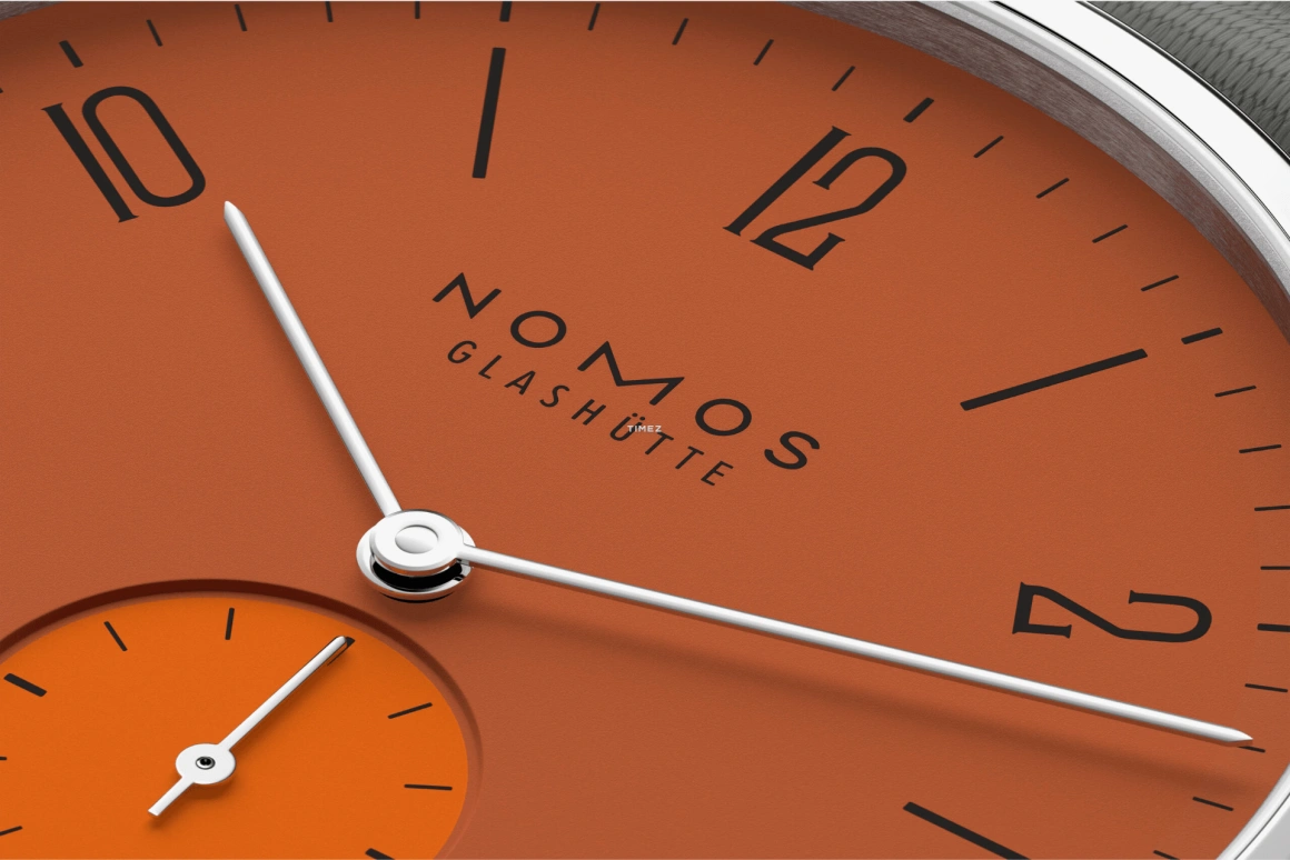Nomos Glashütte,Tangente 37.50mm,37.50mm,Stainless Steel,Orange,Handwound,Big Date,42hours,179,179.S13