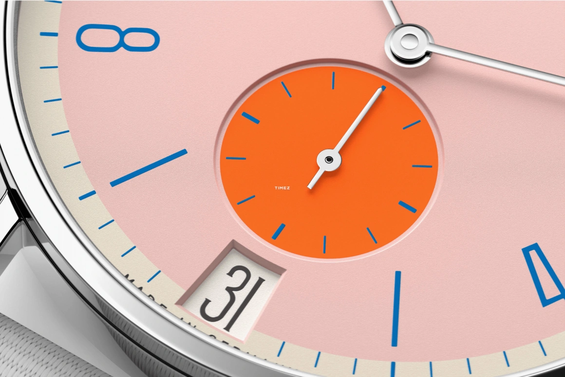Nomos Glashütte,Tangente 37.50mm,37.50mm,Stainless Steel,Pink,Handwound,Big Date,42hours,179,179.S12