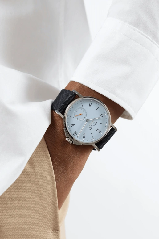 Nomos Glashütte,Ahoi 38.50mm,38.50mm,Stainless Steel,Sky Blue,Automatic,Day,42hours,516