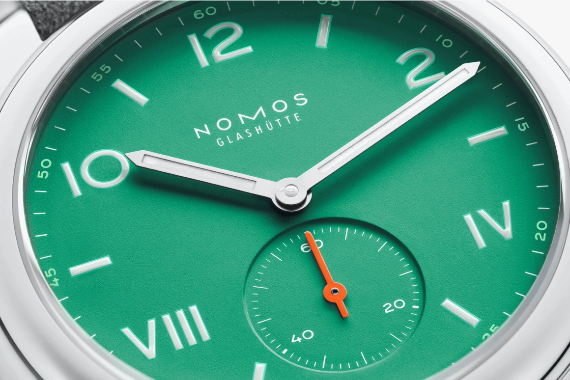 Nomos Glashütte,Club 36mm,36mm,Stainless Steel,Green,Handwound,43hours,In-house Caliber,715