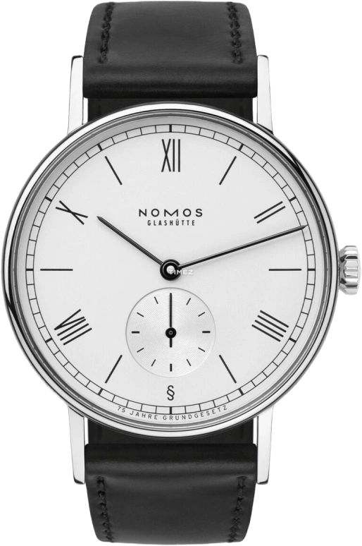 Nomos Glashütte,Ludwig 35mm,35mm,Stainless Steel,White,Handwound,43hours,In-house Caliber,205,205.S3