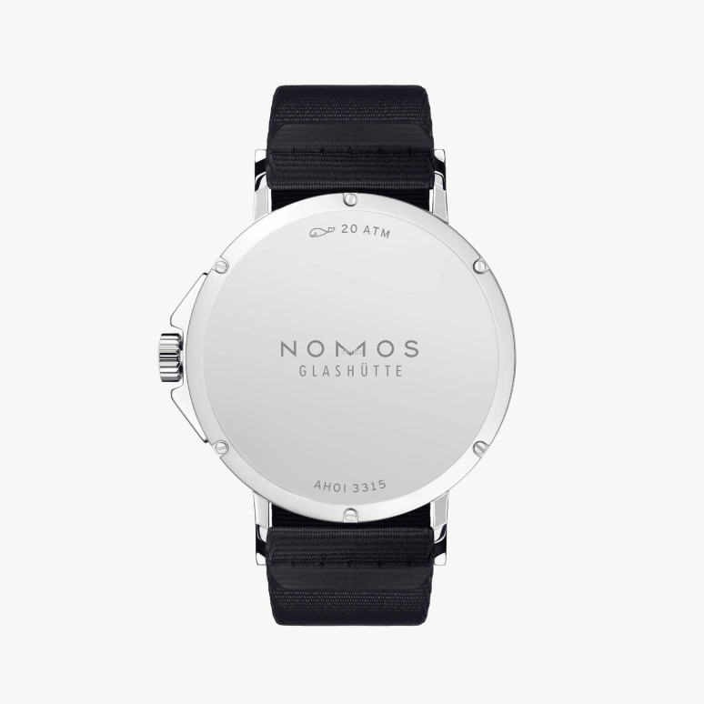 Nomos Glashütte,Ahoi 36.60mm,36.60mm,Stainless Steel,Black,Automatic,Day,42hours,566