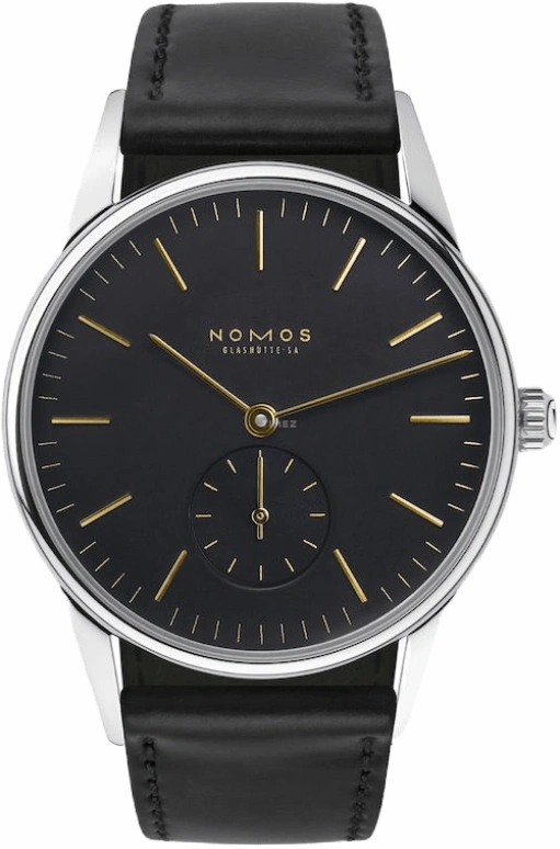 Nomos Glashütte,Orion 35mm,35mm,Stainless Steel,Black,Handwound,43hours,In-house Caliber,302