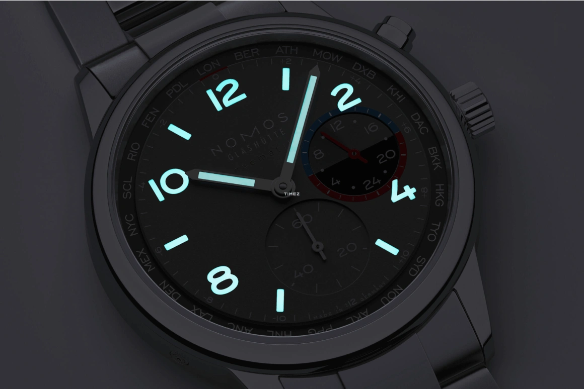 Nomos Glashütte,Club 40mm,40mm,Stainless Steel,Coal Gray,Automatic,World Time,Day / Night Indication,790,790.S1