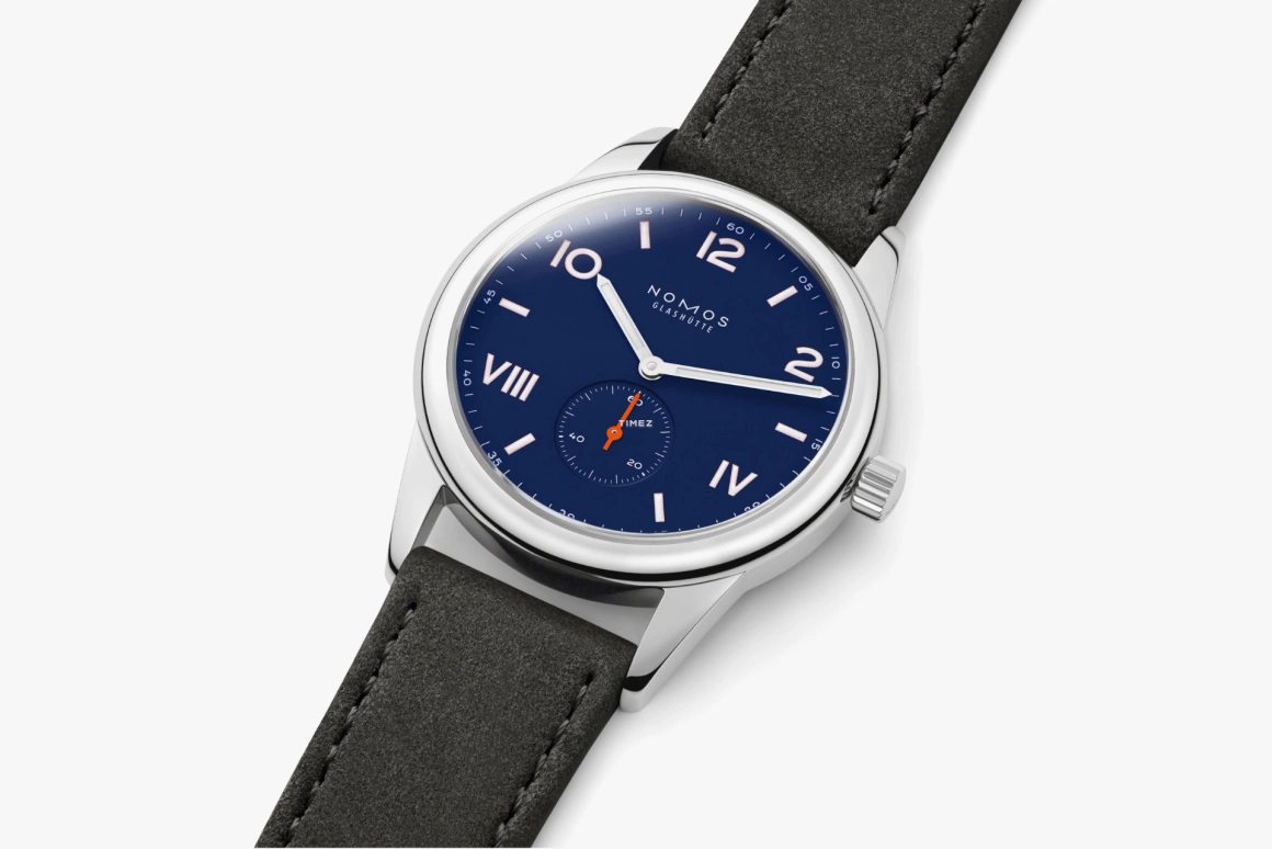Nomos Glashütte,Club 38.50mm,38.50mm,Stainless Steel,Dark Blue,Handwound,43hours,In-house Caliber,722,722.GB