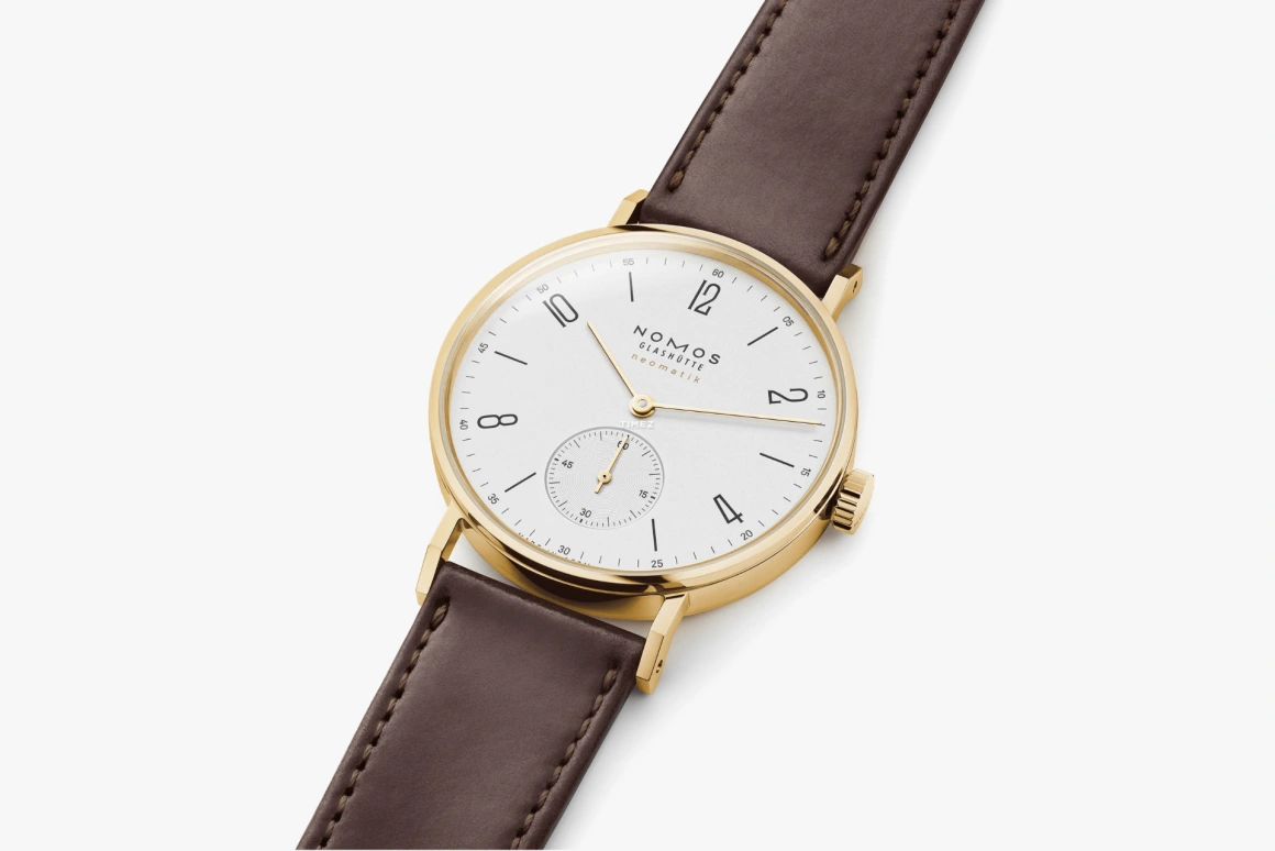 Nomos Glashütte,Tangente 35mm,35mm,Yellow Gold,Silver White,Automatic,42hours,In-house Caliber,162