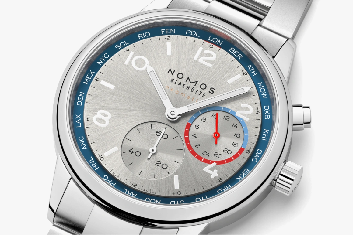 Nomos Glashütte,Club 40mm,40mm,Stainless Steel,Silver,Automatic,World Time,Day / Night Indication,791