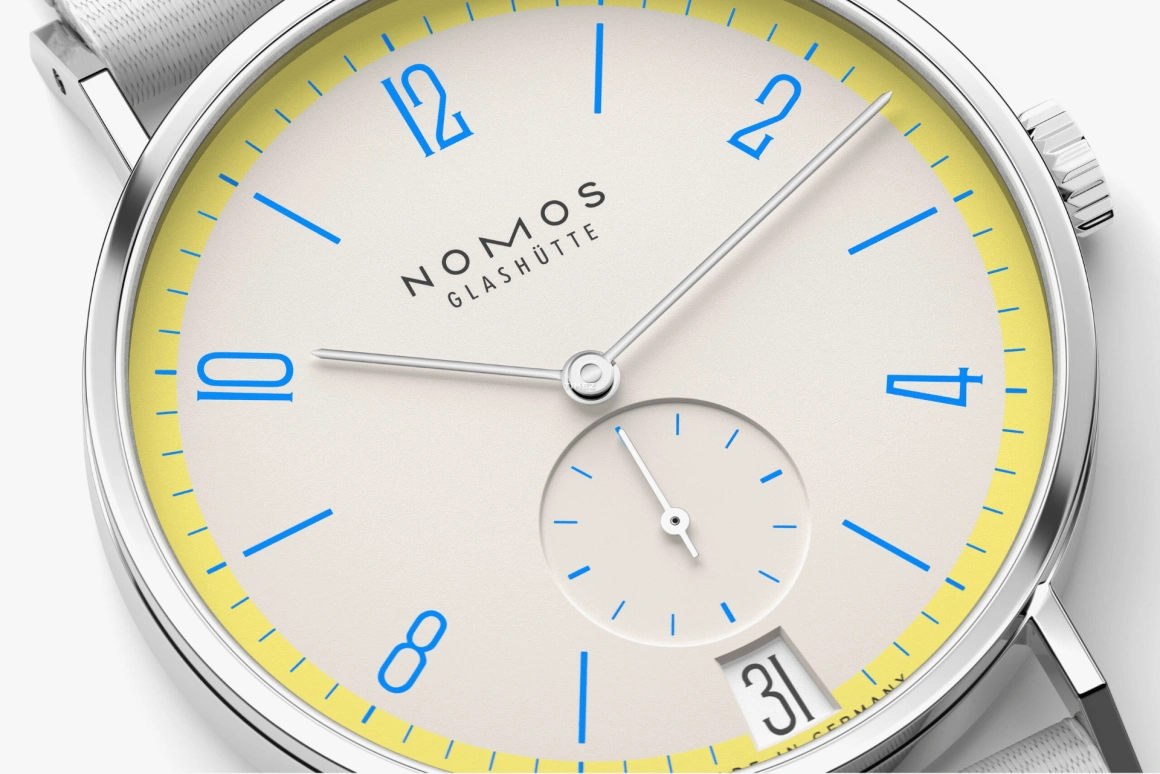 Nomos Glashütte,Tangente 37.50mm,37.50mm,Stainless Steel,Cream,Handwound,Big Date,42hours,179,179.S10