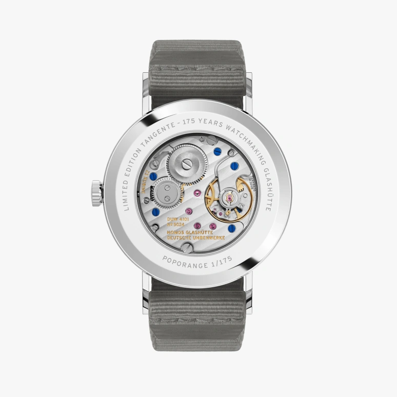 Nomos Glashütte,Tangente 37.50mm,37.50mm,Stainless Steel,Orange,Handwound,Big Date,42hours,179,179.S13