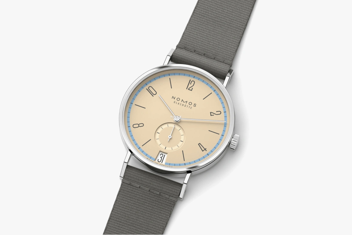Nomos Glashütte,Tangente 37.50mm,37.50mm,Stainless Steel,Sand,Handwound,Big Date,42hours,179,179.S25