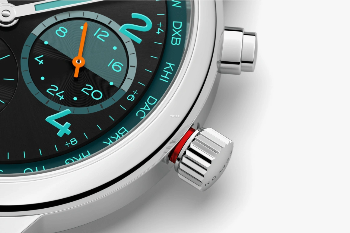 Nomos Glashütte,Club 40mm,40mm,Stainless Steel,Black,Blue,Automatic,Chronograph,Dule Time,World Time,Day / Night Indication,42hours,In-house Caliber,790,790.S7