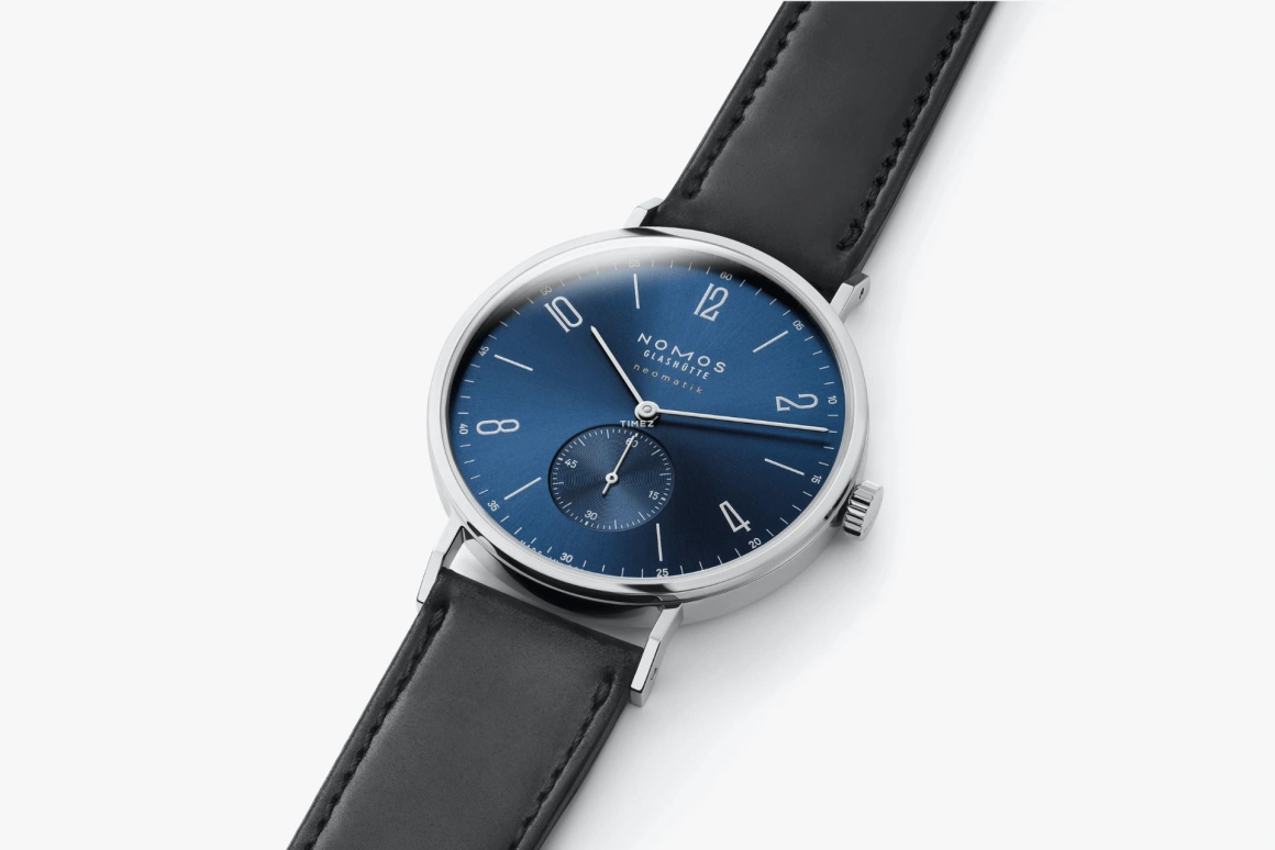 Nomos Glashütte,Tangente 38.50mm,38.50mm,Stainless Steel,Blue,Automatic,Day,42hours,146