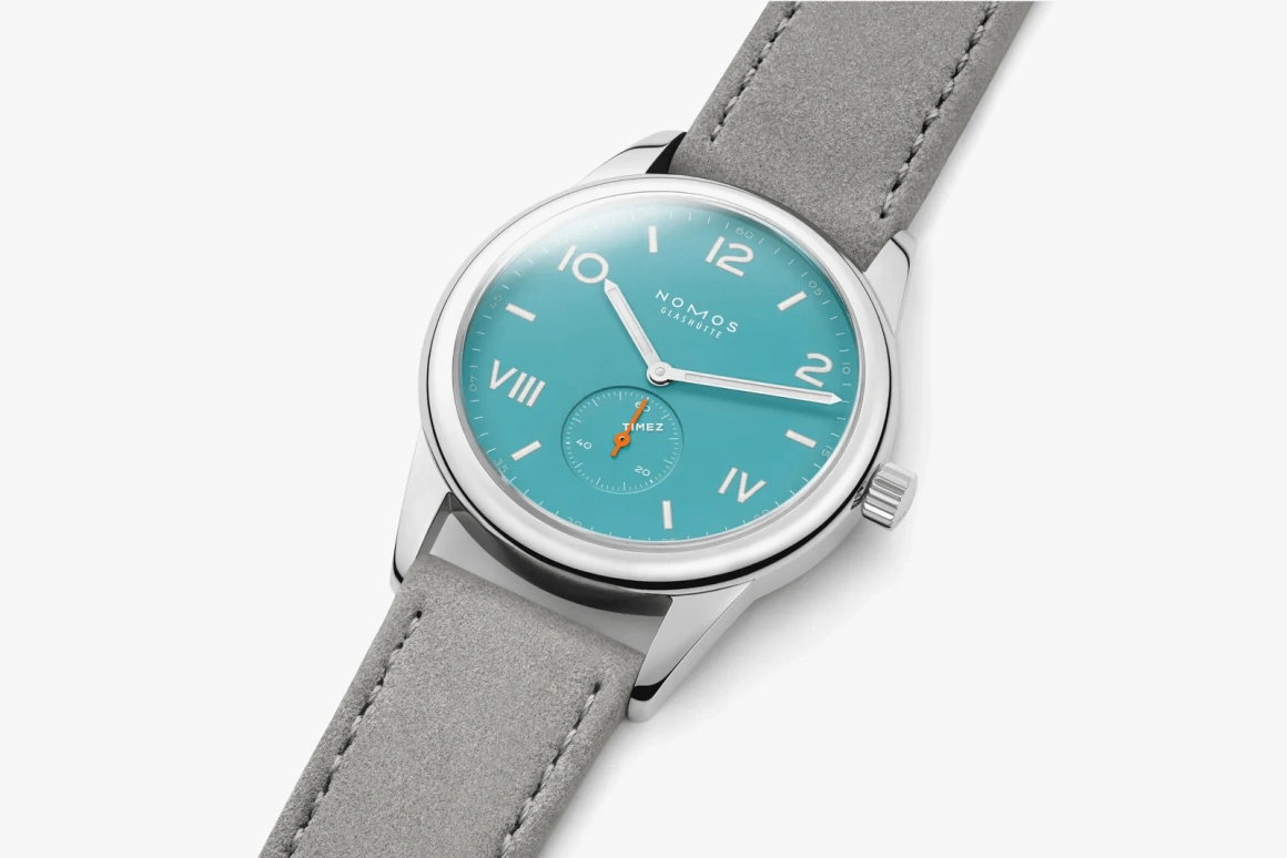 Nomos Glashütte,Club 38.50mm,38.50mm,Stainless Steel,Blue,Handwound,53hours,In-house Caliber,724,724.GB