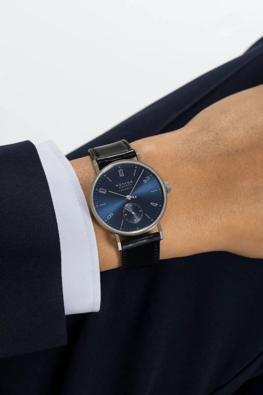 Nomos Glashütte,Tangente 35mm,35mm,Stainless Steel,Blue,Automatic,42hours,In-house Caliber,190