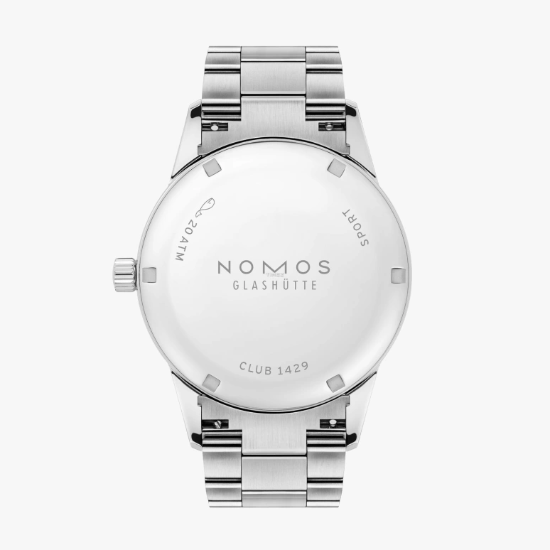 Nomos Glashütte,Club 39.50mm,39.50mm,Stainless Steel,Beige,Brown,Automatic,42hours,In-house Caliber,761