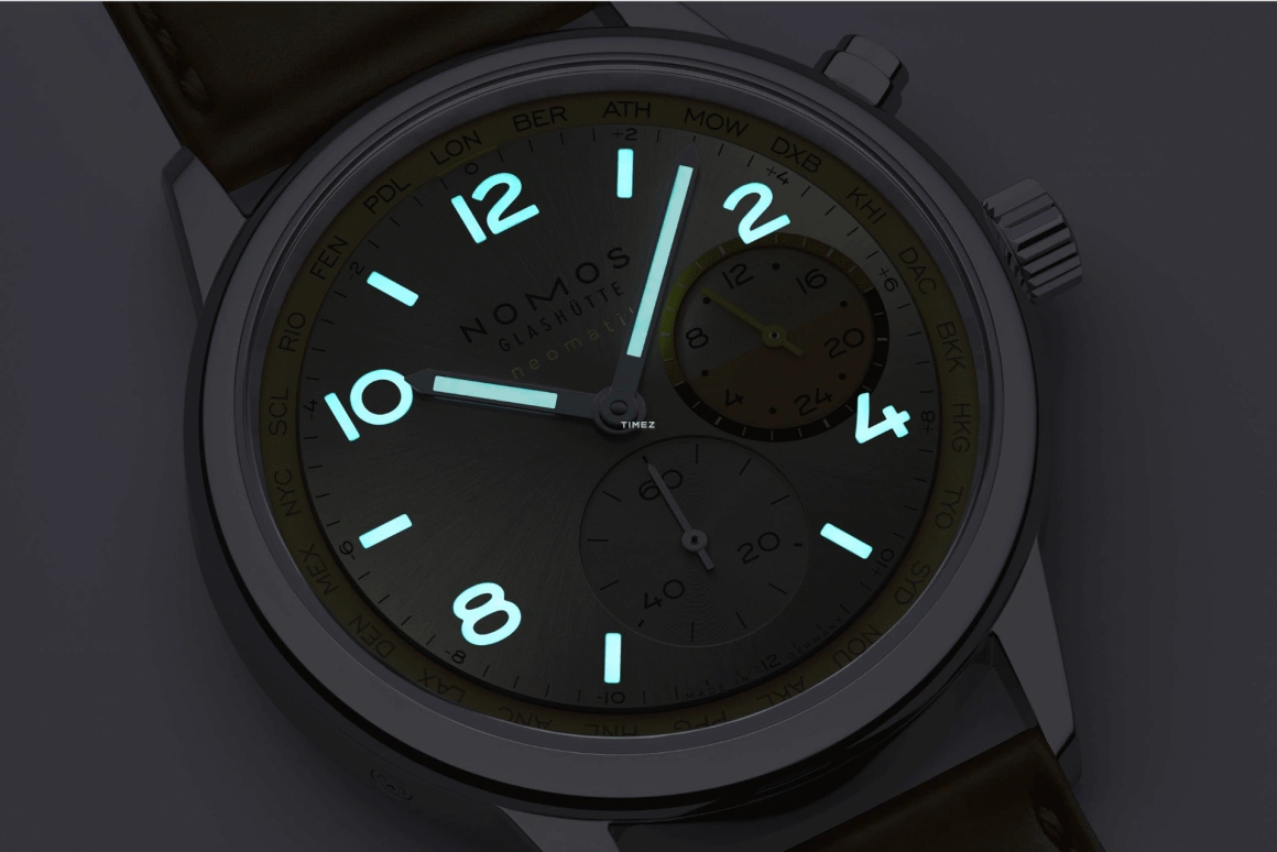 Nomos Glashütte,Club 40mm,40mm,Stainless Steel,Dual,Champagne,Yellow,Automatic,Dule Time,World Time,790,790.S11