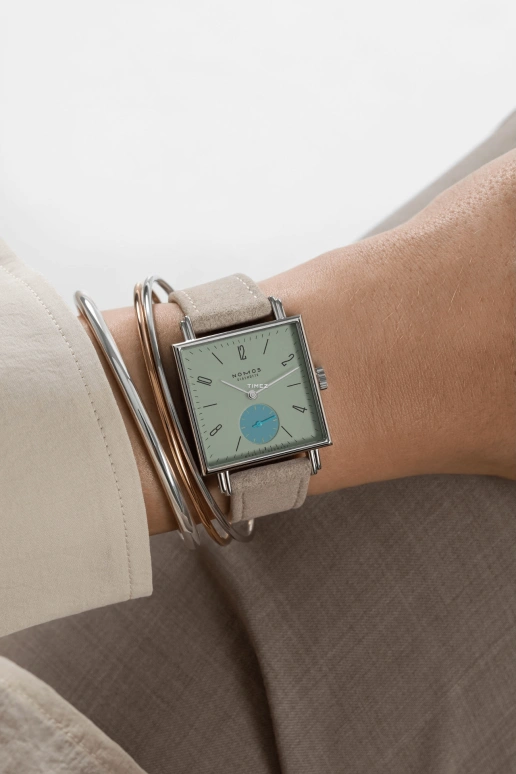 Nomos Glashütte,Tetra 29.50mm,29.50mm,Stainless Steel,Green,Handwound,53hours,In-house Caliber,439