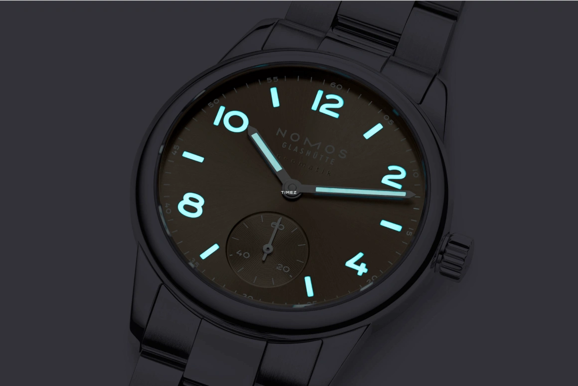 Nomos Glashütte,Club 34mm,34mm,Stainless Steel,Champagne,Automatic,42hours,In-house Caliber,755