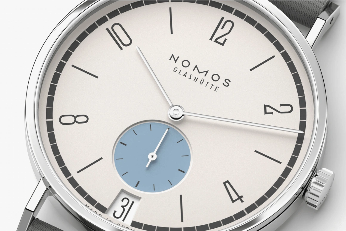 Nomos Glashütte,Tangente 37.50mm,37.50mm,Stainless Steel,Cream,Handwound,Big Date,42hours,179,179.S24