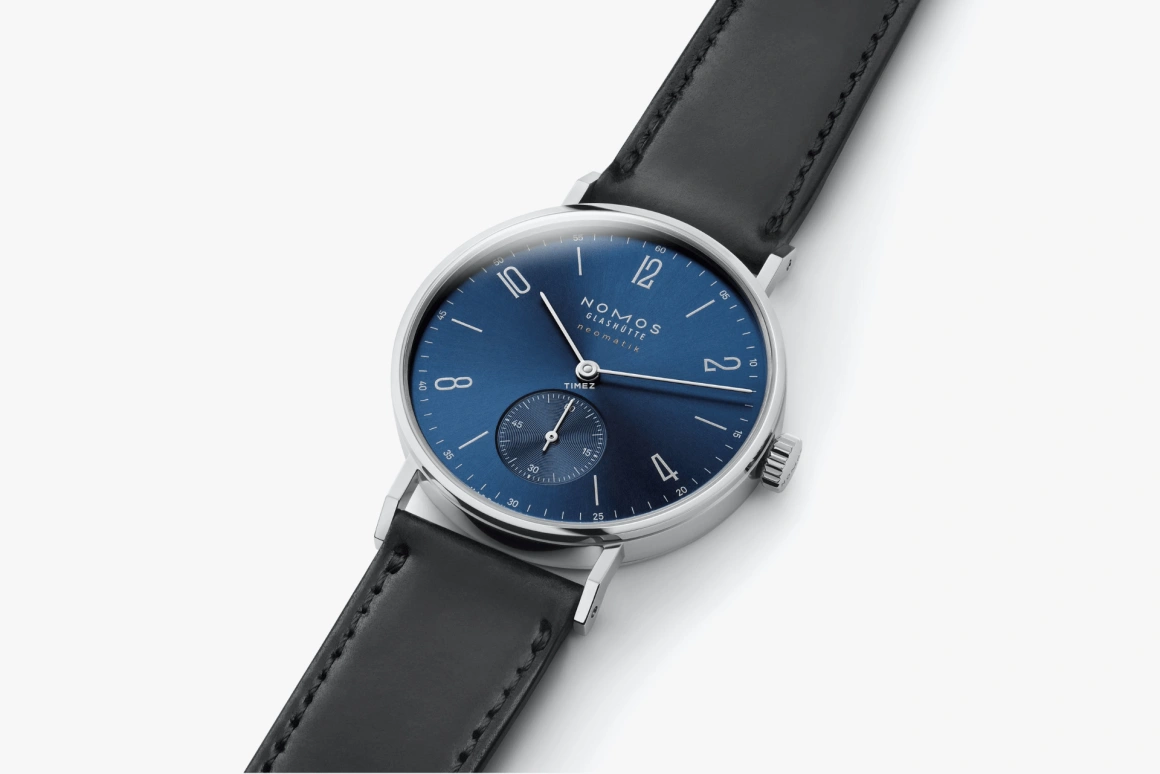 Nomos Glashütte,Tangente 35mm,35mm,Stainless Steel,Blue,Automatic,42hours,In-house Caliber,191