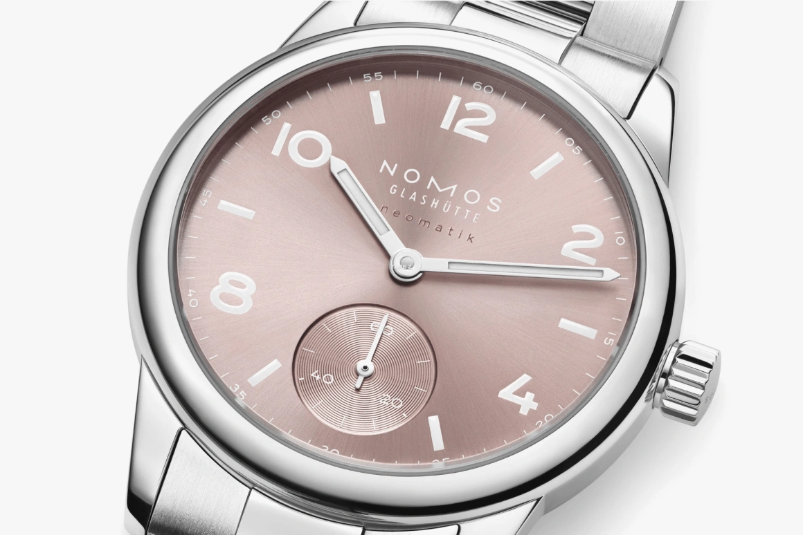 Nomos Glashütte,Club 34mm,34mm,Stainless Steel,Rose,Pink,Automatic,42hours,In-house Caliber,756