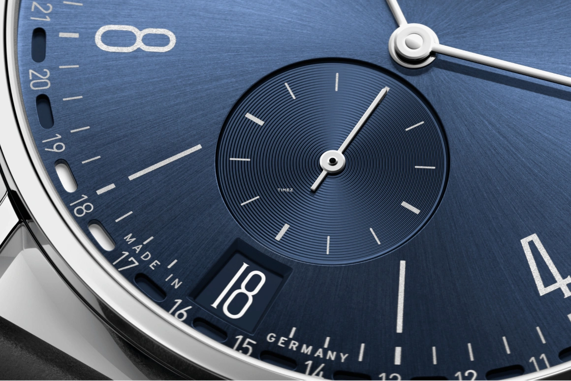 Nomos Glashütte,Tangente 37.50mm,37.50mm,Stainless Steel,Blue,Handwound,Day,52hours,136,136.SB