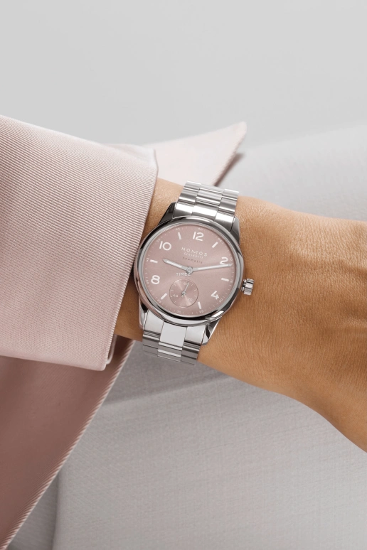 Nomos Glashütte,Club 34mm,34mm,Stainless Steel,Rose,Pink,Automatic,42hours,In-house Caliber,756,756.SB