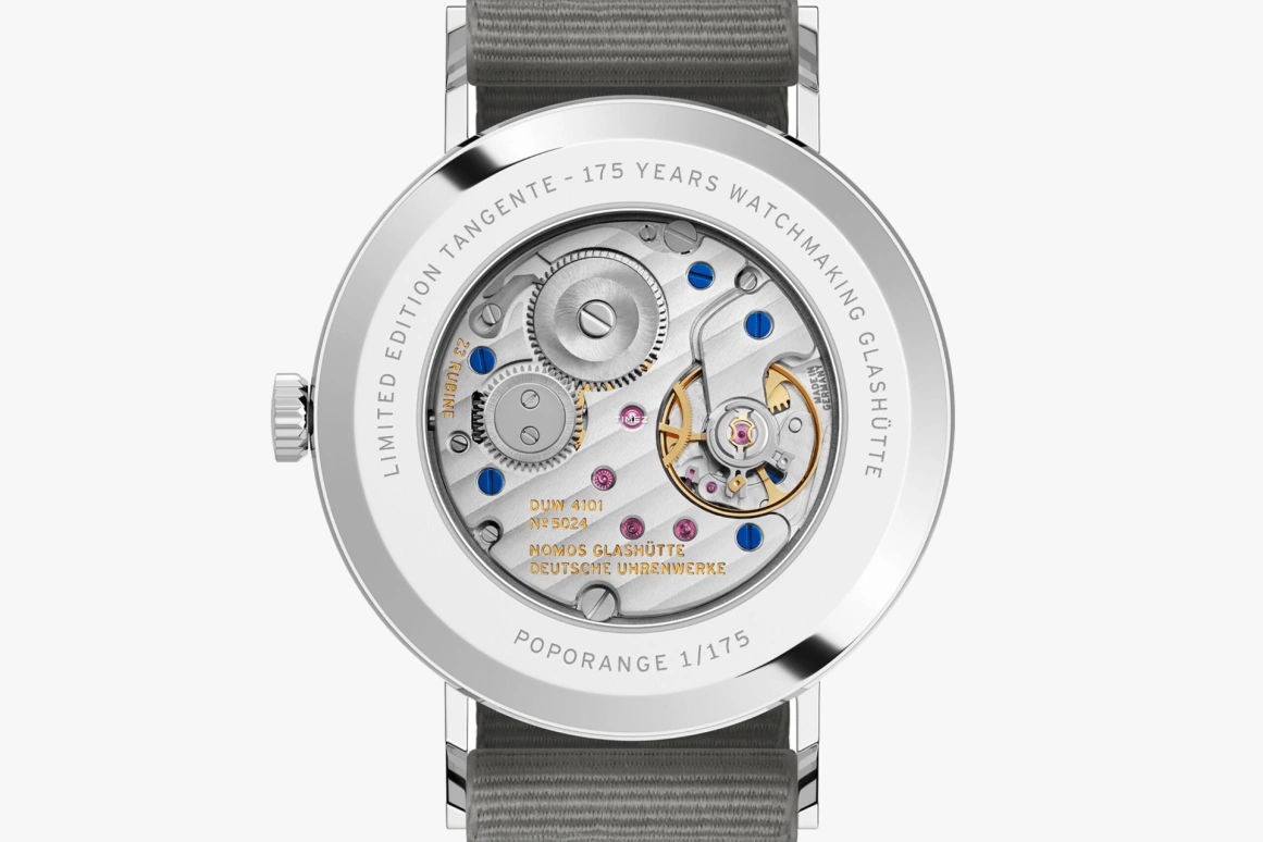 Nomos Glashütte,Tangente 37.50mm,37.50mm,Stainless Steel,Orange,Handwound,Big Date,42hours,179,179.S13