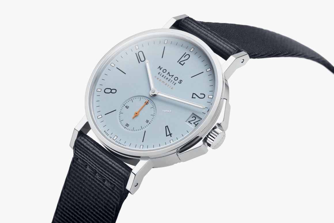 Nomos Glashütte,Ahoi 38.50mm,38.50mm,Stainless Steel,Sky Blue,Automatic,Day,42hours,526