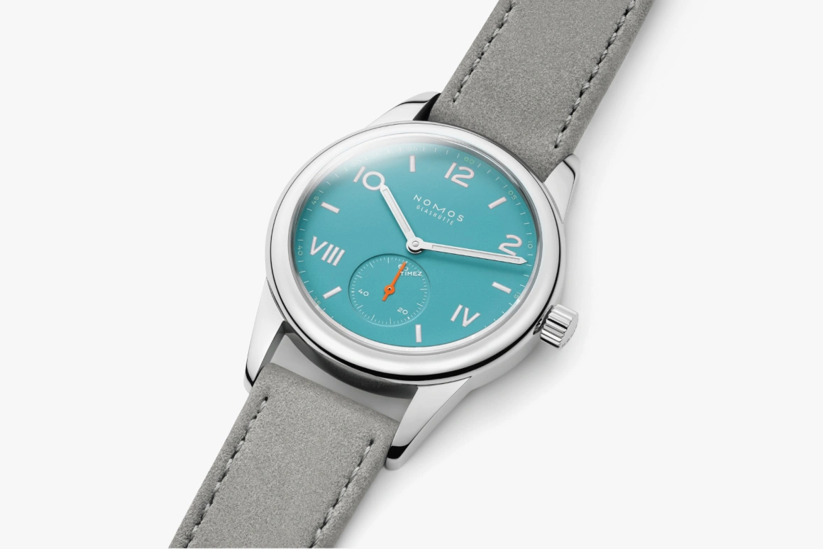 Nomos Glashütte,Club 36mm,36mm,Stainless Steel,Blue,Handwound,43hours,In-house Caliber,717,717.GB