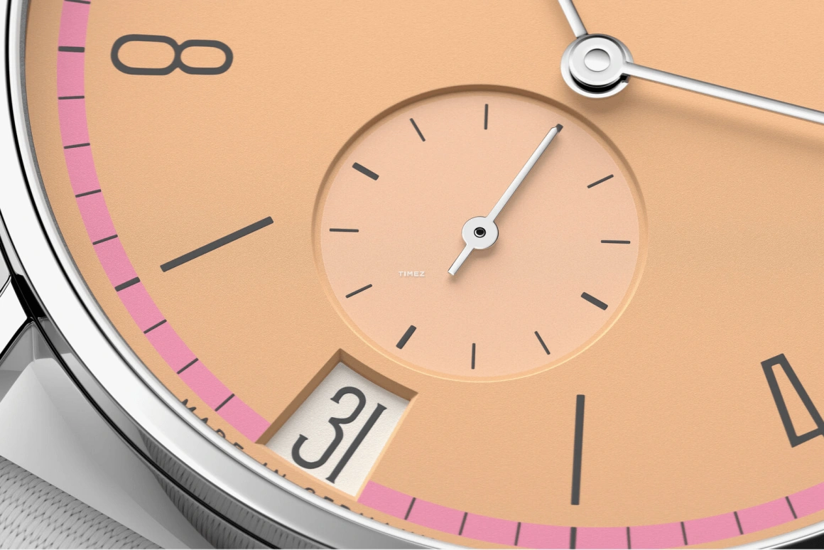 Nomos Glashütte,Tangente 37.50mm,37.50mm,Stainless Steel,Salmon,Handwound,Big Date,42hours,179,179.S21