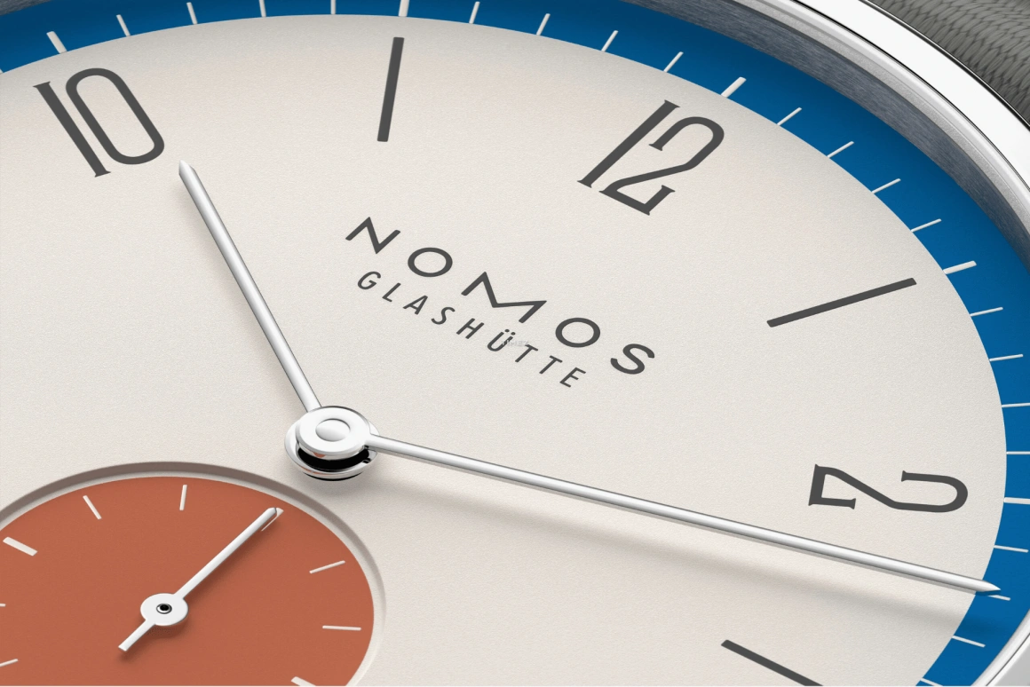 Nomos Glashütte,Tangente 37.50mm,37.50mm,Stainless Steel,Cream,Handwound,Big Date,42hours,179,179.S1