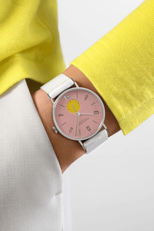 Nomos Glashütte,Tangente 37.50mm,37.50mm,Stainless Steel,Pink,Handwound,Day,42hours,179,179.S7