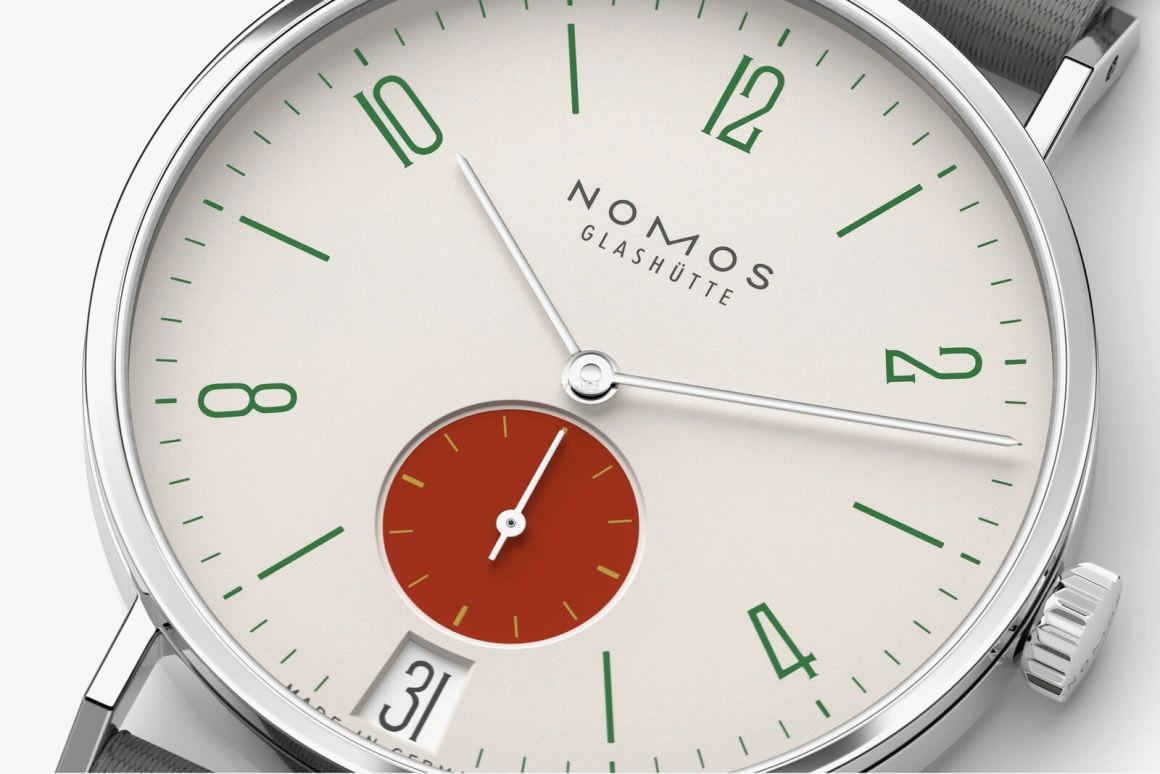Nomos Glashütte,Tangente 37.50mm,37.50mm,Stainless Steel,Cream white,Handwound,Big Date,42hours,179,179.S3