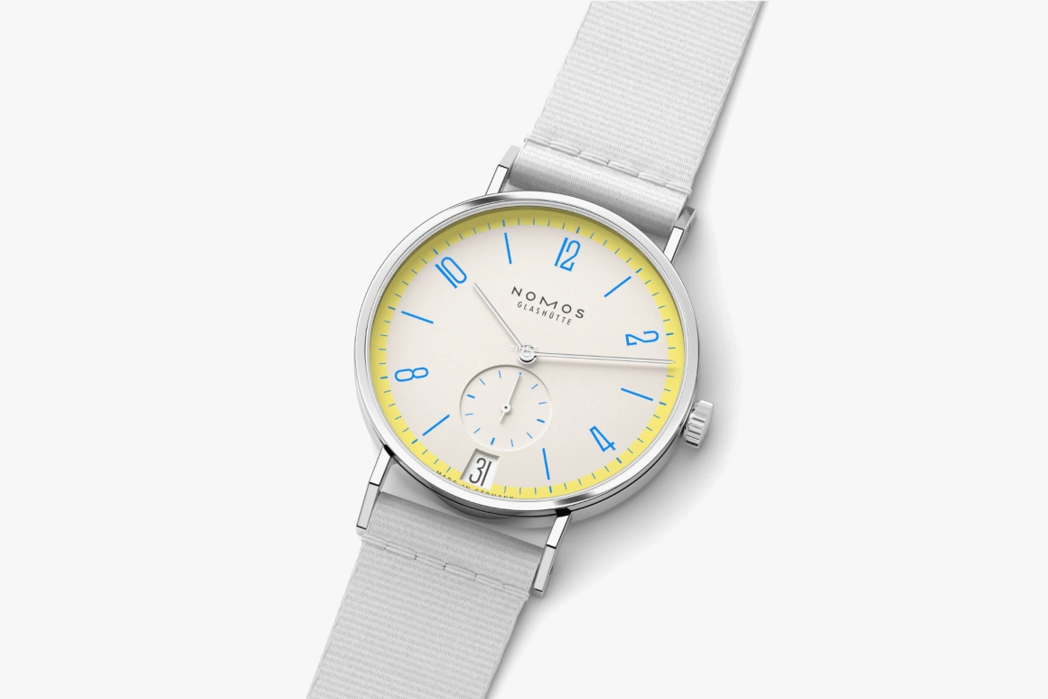Nomos Glashütte,Tangente 37.50mm,37.50mm,Stainless Steel,Cream,Handwound,Big Date,42hours,179,179.S10