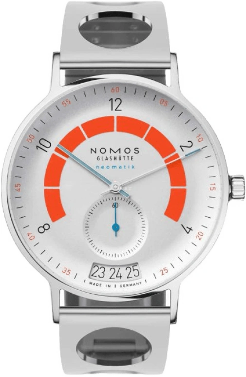 Nomos Glashütte,Autobahn 41mm,41mm,Stainless Steel,Silver,Automatic,Date,42hours,1301,1301.S1