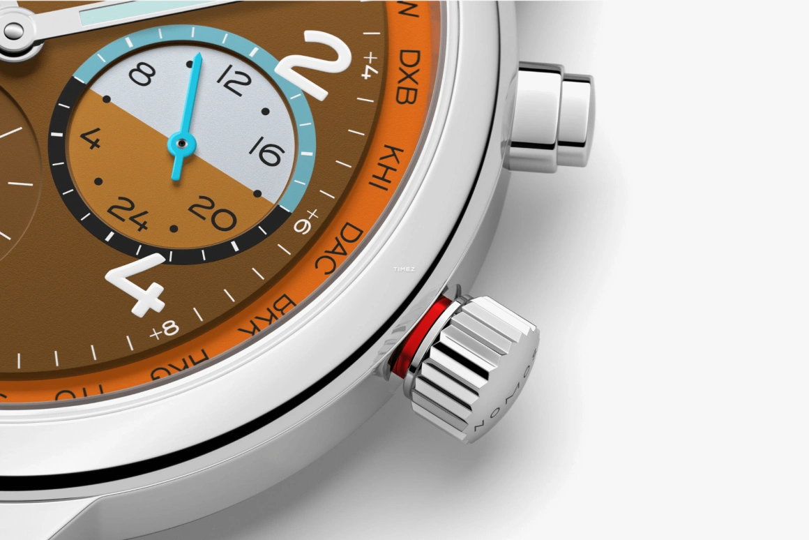 Nomos Glashütte,Club 40mm,40mm,Stainless Steel,Brown,Automatic,World Time,Day / Night Indication,790,790.S3